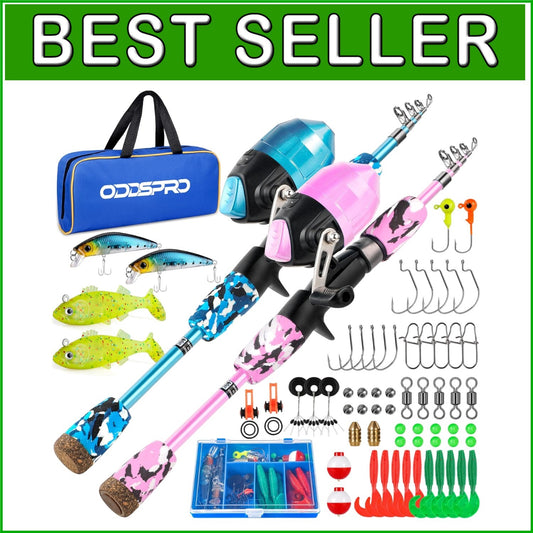 Beginner-Friendly Kids Fishing Kit - Pink Telescopic Rod & Size Options 1.2-1.8M
