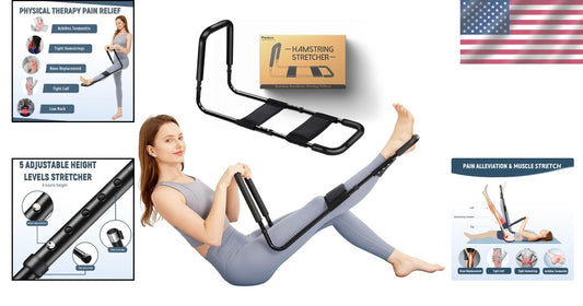 Durable Adjustable Hamstring Stretcher - Elastic Design for Enhanced Flexibility