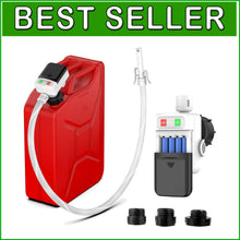 Load image into Gallery viewer, Battery-Powered Automatic Fuel Transfer Pump with Overflow Protection &amp; Adapters