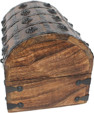 Load image into Gallery viewer, Ultimate Pirate Adventure Set: Wooden Treasure Chest with Map &amp; Colorful Gems
