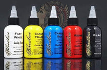 Load image into Gallery viewer, Professional 5-Bottle Tattoo Ink Set, 30ml each - Mixable Colors for Artists