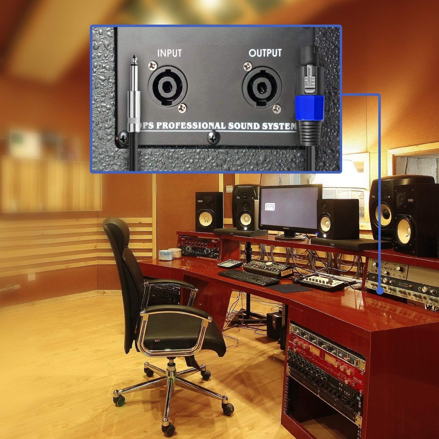 2-Pack 50 ft Speakon to 1/4" Male Speaker Cable - Professional Audio Performance