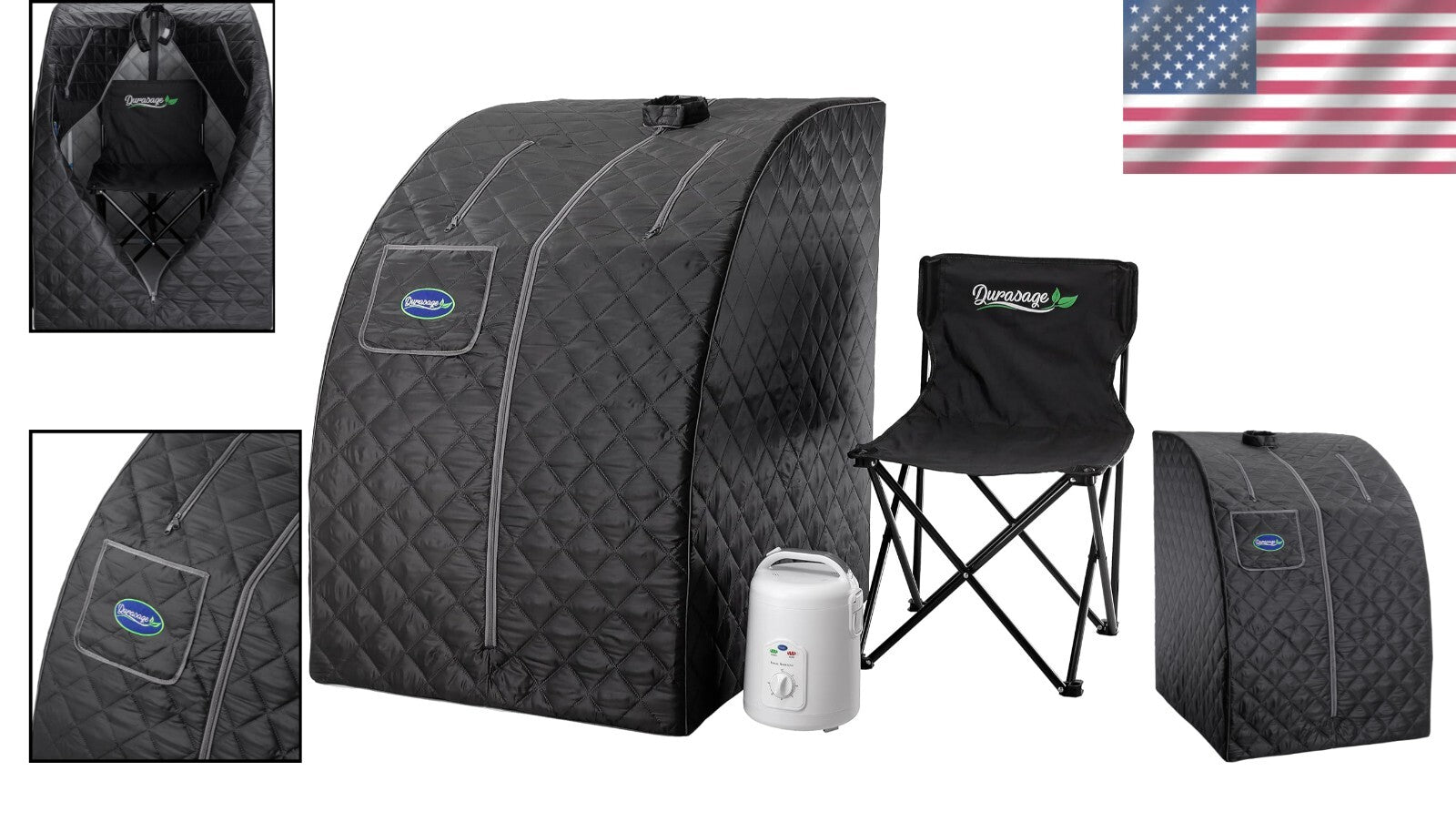 Detoxifying Portable Steam Sauna - Enhanced Comfort with Foldable Chair Included