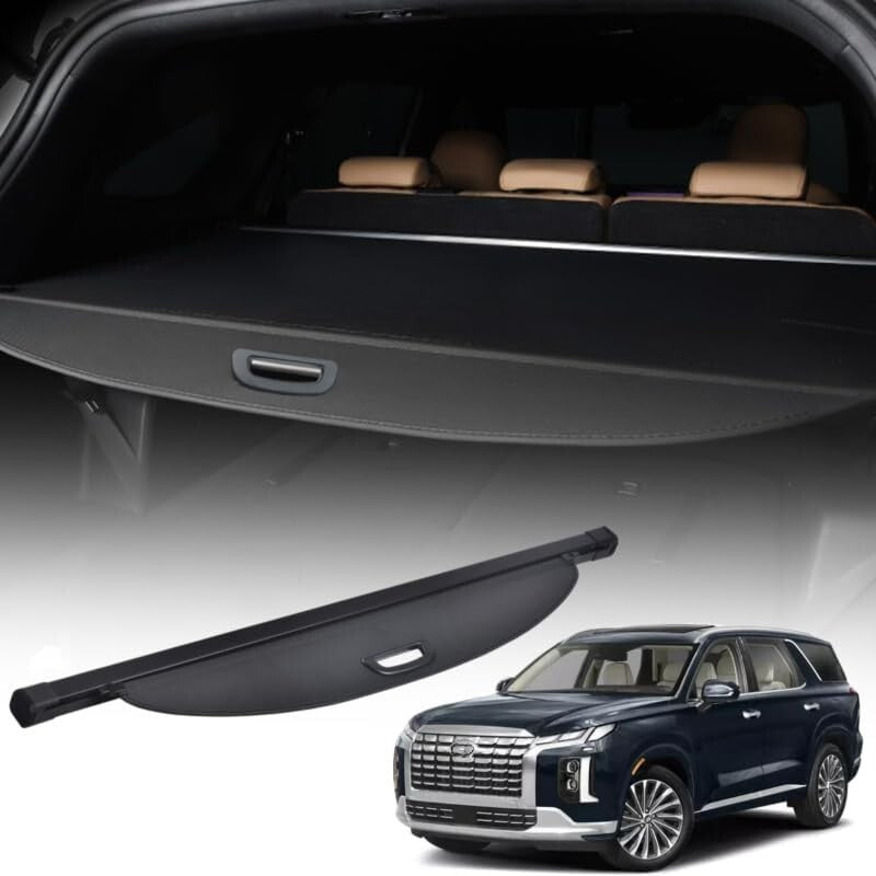 All-Weather Retractable Cargo Cover for Hyundai Palisade 2020-2025, Easy Install
