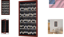 Load image into Gallery viewer, Compact Lockable 4-Tier Spoon Holder for Collectibles - Cherry Wood Finish