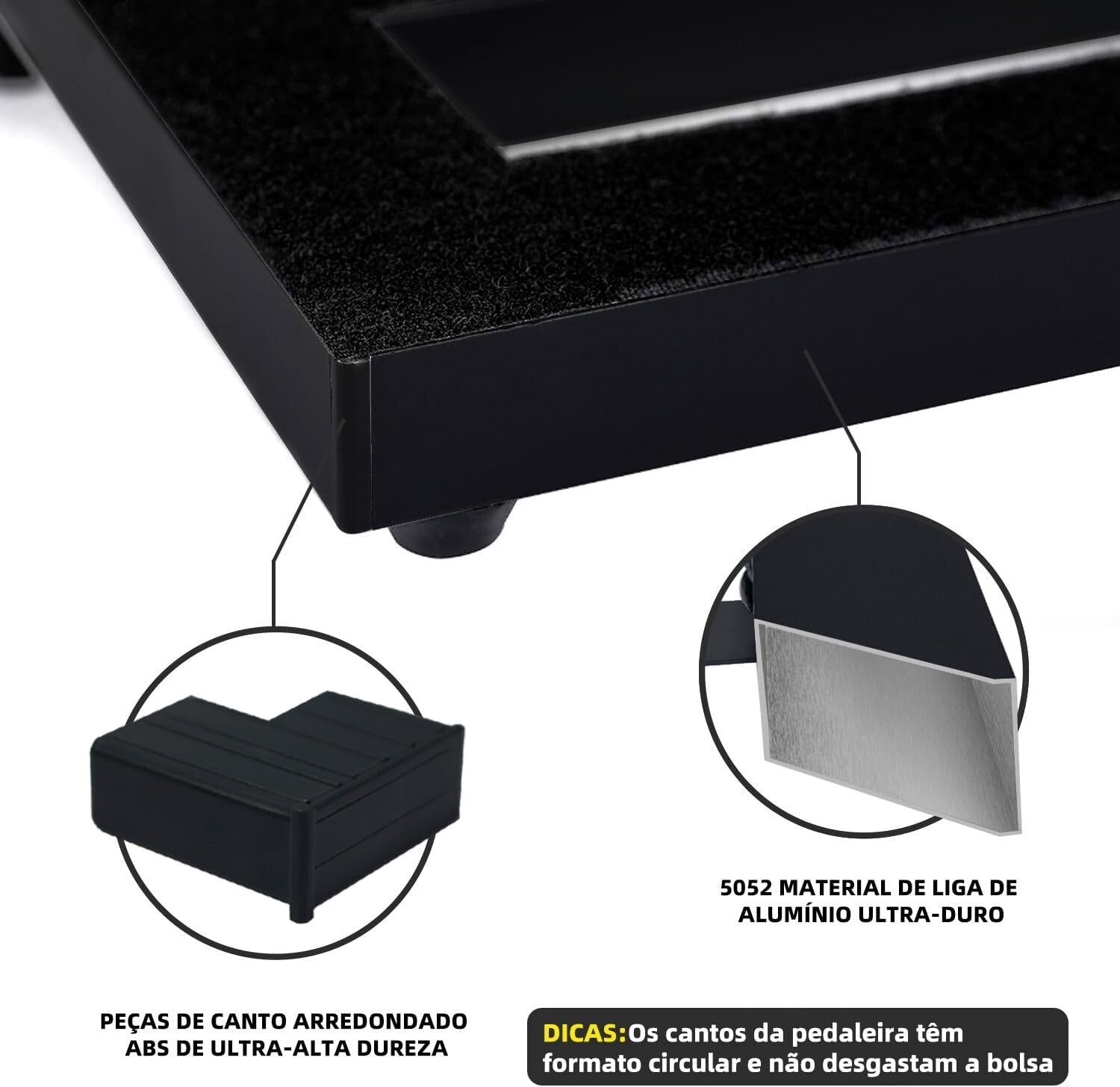 Ghost Fire 1.76lb Aluminum Guitar Pedalboard with 3 Patch Cables - 19.8''x11.5''