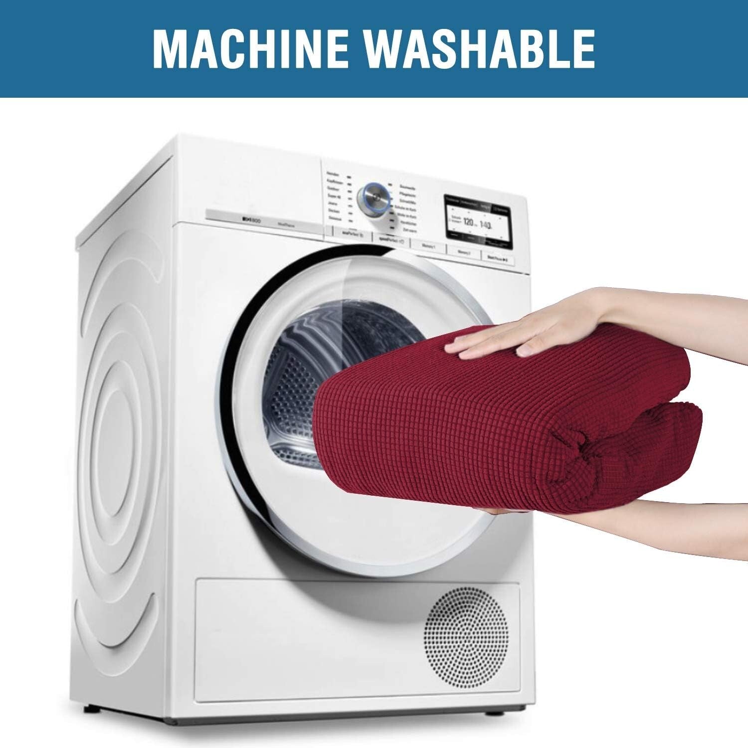 Non-Slip Burgundy Recliner Cover for Standard & Electric Chairs - 1 Pack