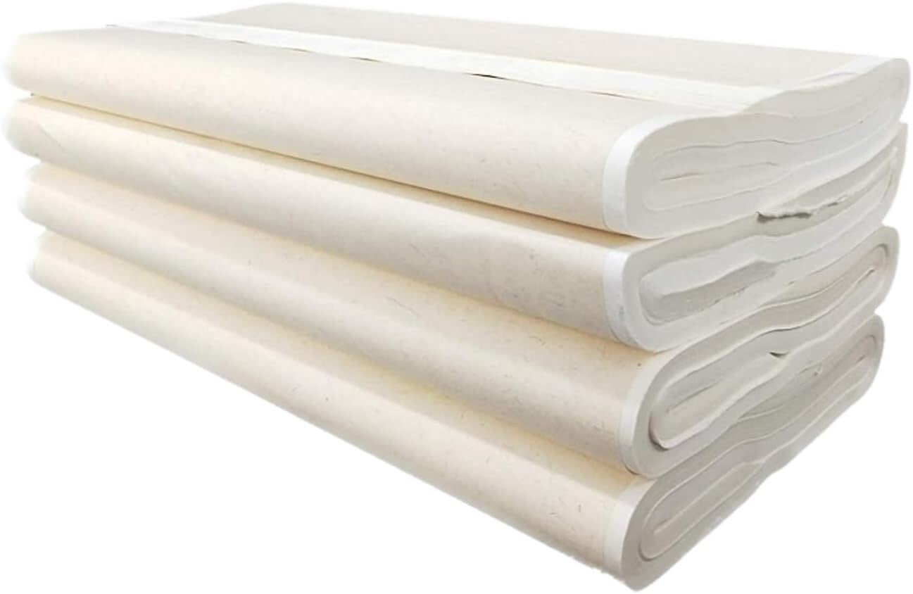 Premium Smooth Xuan Calligraphy Paper - 100 Sheets 19.6x39.3 Inch for Artists