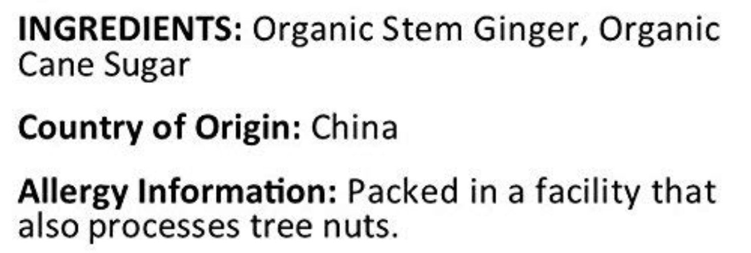 Authentic USDA Organic Dried Crystallized Ginger - 5 Lbs Resealable Pack