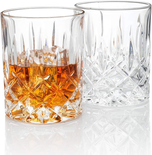 Artful Astor Whiskey Glass Set of 2 - Timeless Elegance for Distinctive Spirits