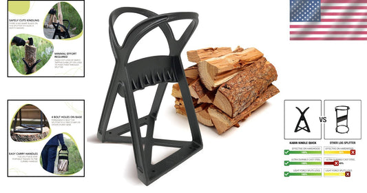 Kindle Quick Log Splitter: Alloy Steel Manual Tool for Safe Firewood Splitting