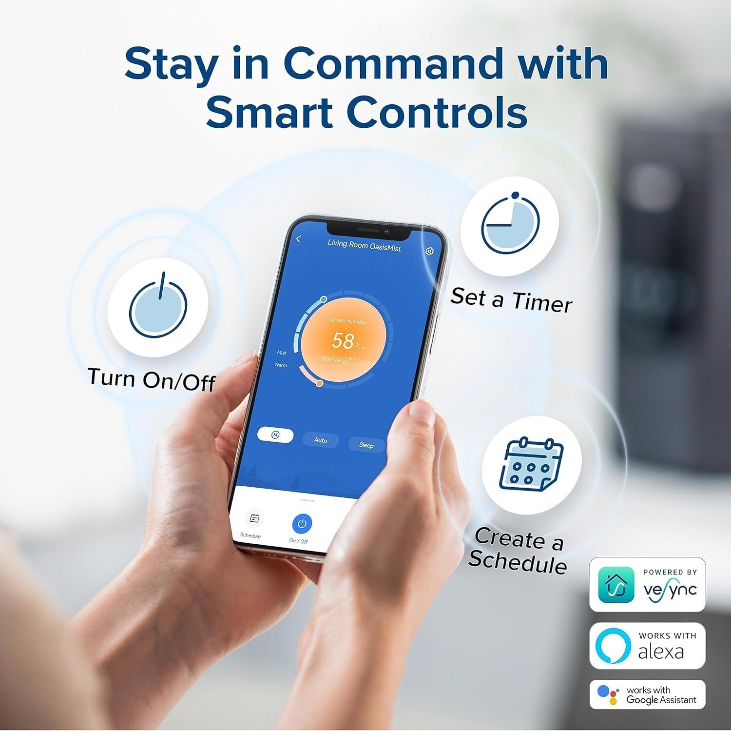 Premium 6L Smart Humidifier with Remote Control: Warm & Cool Mist for Home