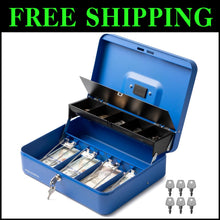 Load image into Gallery viewer, 5-Compartment Cash Box with Heavy-Duty Lock - Ideal for Small Business Use