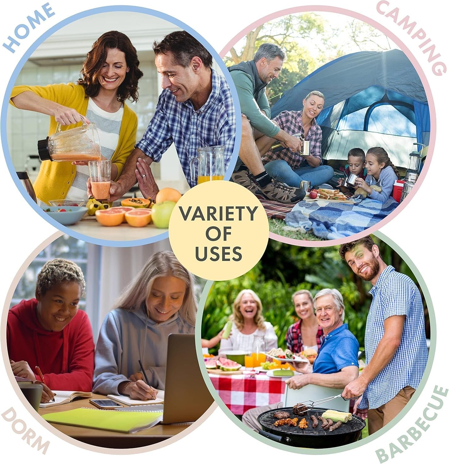 Eco-Friendly Wheat Straw Dinnerware Set - Perfect for Picnics and Casual Dining