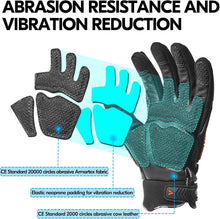 Load image into Gallery viewer, X-Large Heavy Duty Leather Work Gloves - Impact Resistant &amp; Touchscreen Ready