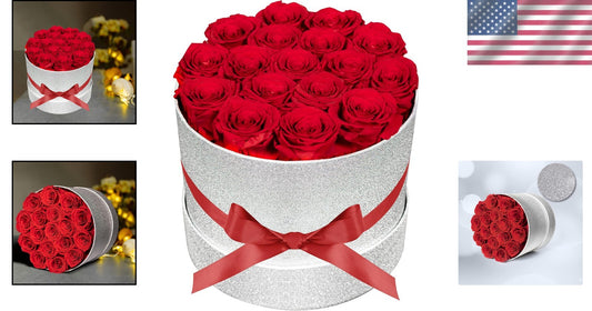 Elegant 17 Handmade Preserved Roses - Perfect Gift for Birthdays & Anniversaries