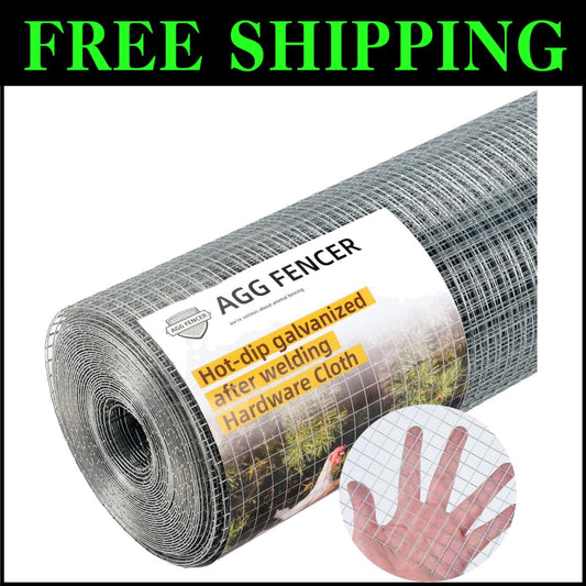 48in x 100ft Galvanized Hardware Cloth - Durable 1/2 inch Chicken Wire Fencing