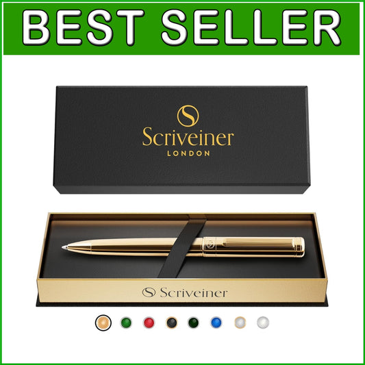 Stylish Gold Ballpoint Pen with Schmidt Black Refill - Sophisticated Design