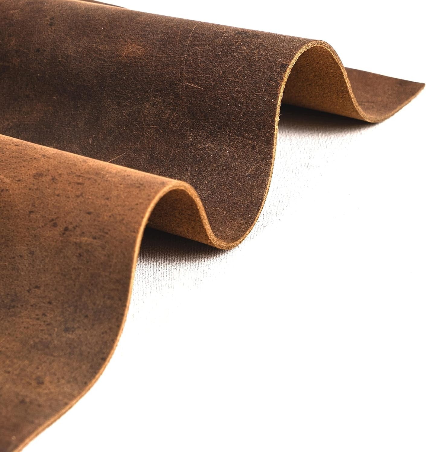 Soft Antique Brown Leather Crafting Sheets - Set of 4 Ideal for DIY Projects