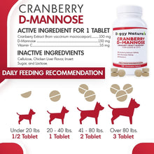 Load image into Gallery viewer, Veterinary Strength Cranberry D-Mannose – 50 Tablets for UTI Prevention in Pets
