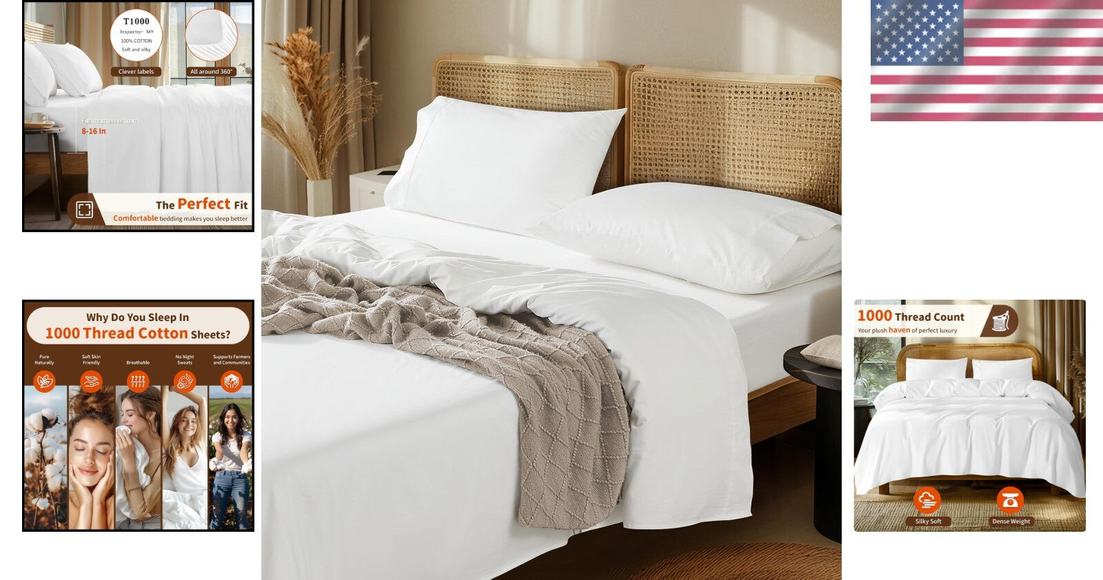 Elegant 4-Piece King Size Sheet Set - Soft Sateen Weave, Perfect for Gifting