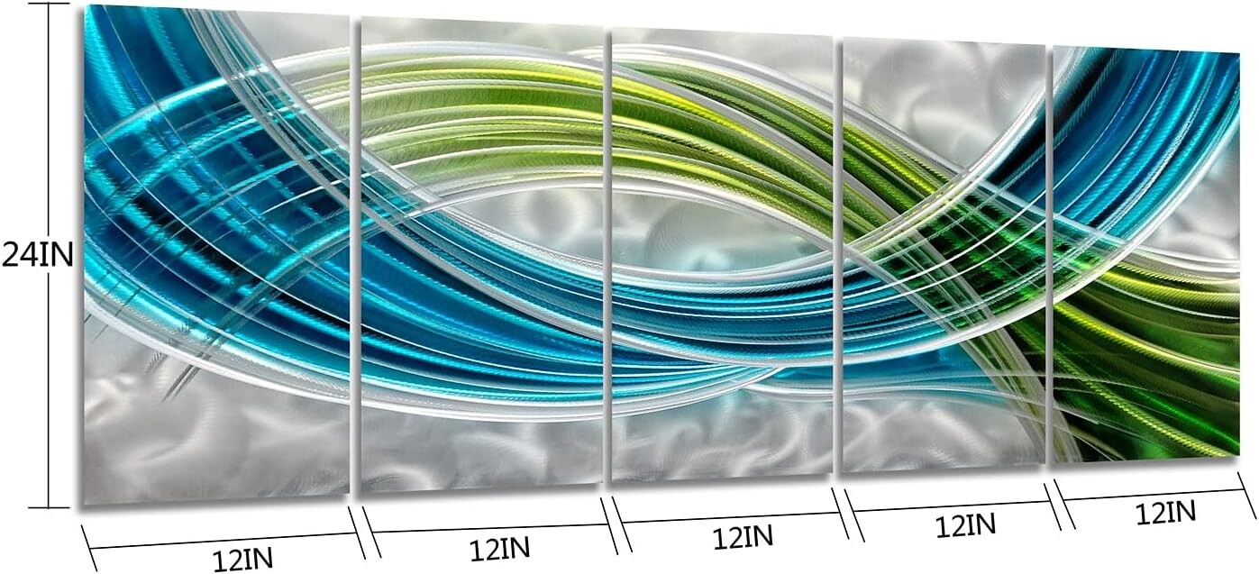 Abstract 3D Metal Wall Art – Lightweight, Waterproof & Easy to Hang Décor