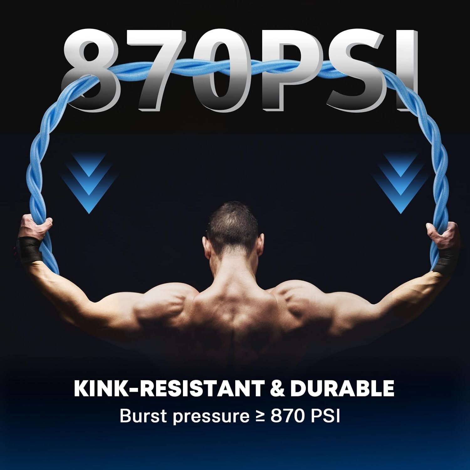 Flexible 50FT Drinking Water Hose for RVs - Lead-Free, UV Stabilized, Non-Kink