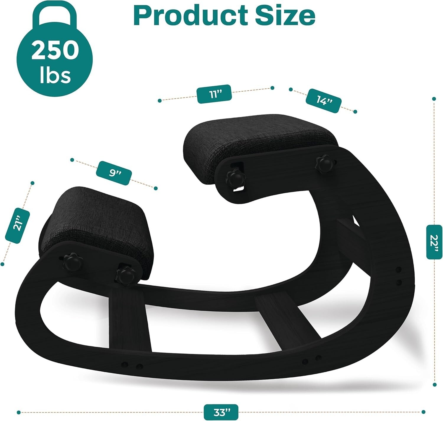 Adjustable Ergonomic Kneeling Chair for Posture Correction & Back Pain Relief