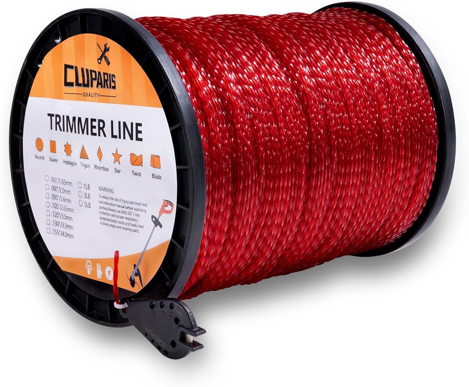 .095-Inch Twist Trimmer Line - 5LB Red Nylon for Gasoline-Powered Trimmers