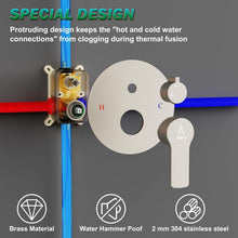 Load image into Gallery viewer, Luxury 8-Inch Rain Shower Faucet Set with Brass Valve Kit in Brushed Nickel