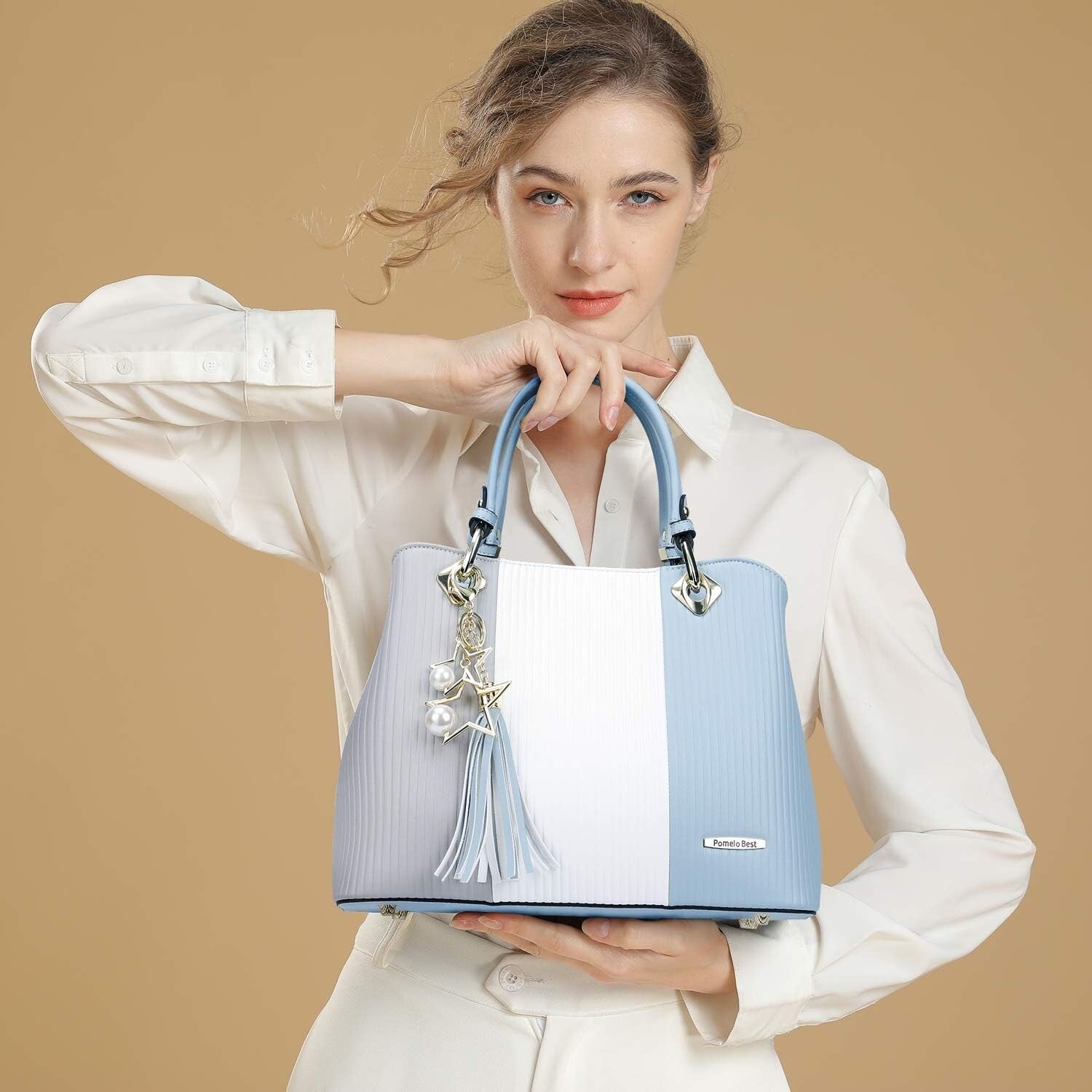 Versatile Women's Satchel Bag with Multiple Pockets - Stylish & Practical