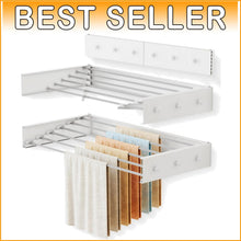 Load image into Gallery viewer, Space-Saving Foldable Laundry Drying Rack with 6 Aluminium Poles - 35.5 Inch