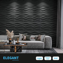 Load image into Gallery viewer, Transform Your Space with 19.7” Wavy PVC Wall Panels - Vintage Style 12-Pack