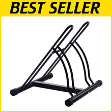 Load image into Gallery viewer, Heavy-Duty Freestanding Bike Rack: Instant Storage for 2 Bikes, Universal Fit
