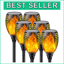 Load image into Gallery viewer, Large Waterproof Solar Torch Lights with Flickering Flame - Perfect for Pathways
