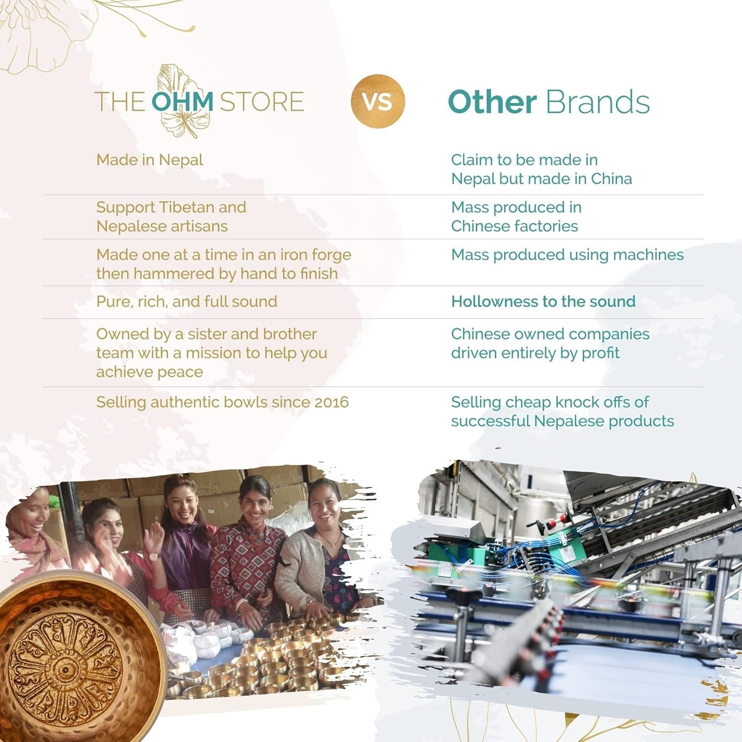 Handcrafted Tibetan Singing Bowl Set with 'Medicine Buddha' Engraving - 4" Size