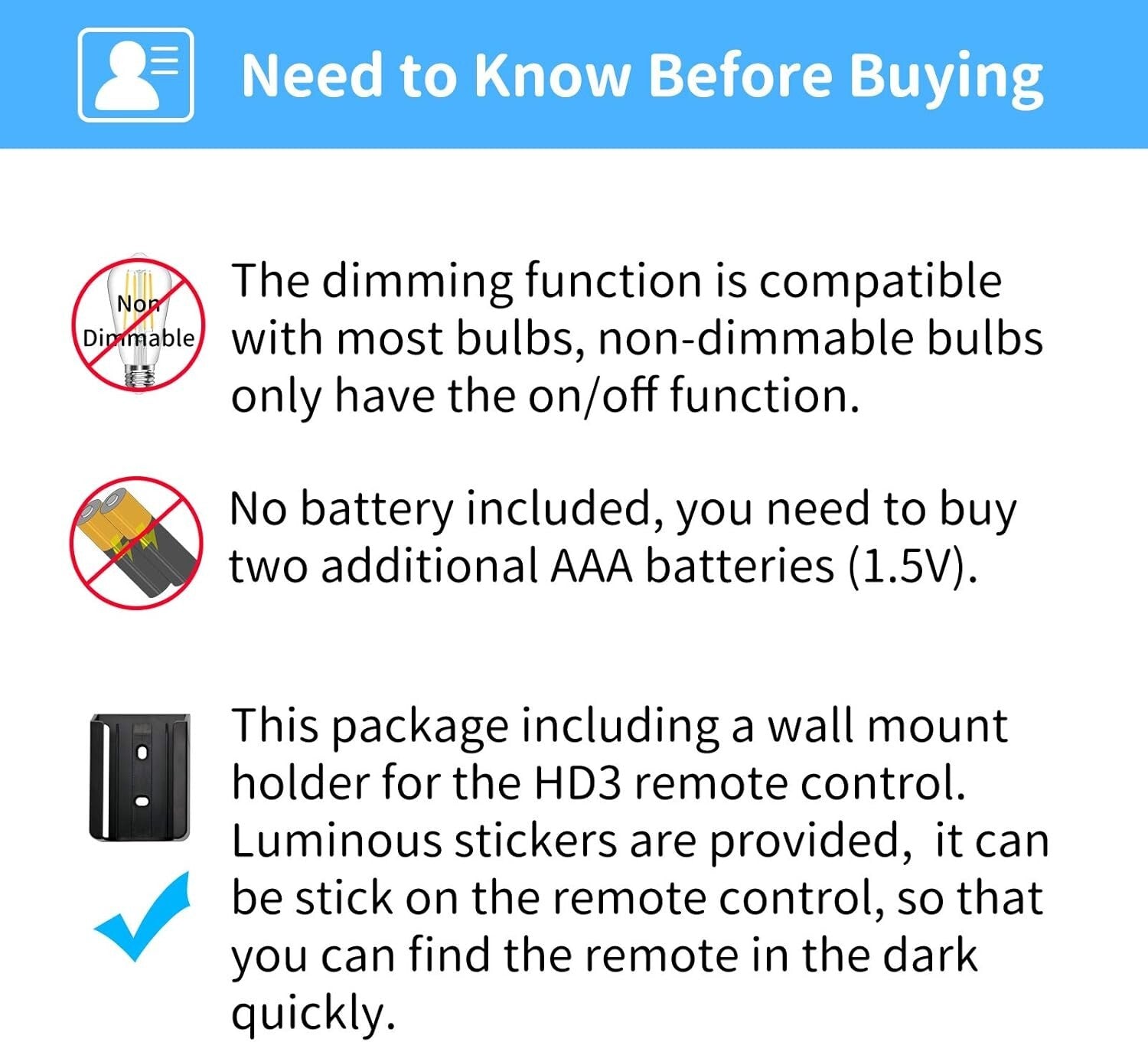 Universal 3-Speed Ceiling Fan Remote Control Kit with Thermostatic Feature