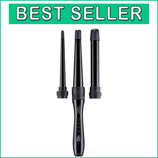 Express Ion Unclipped Curling Wand with 3 Ceramic Barrels for All Hair Types