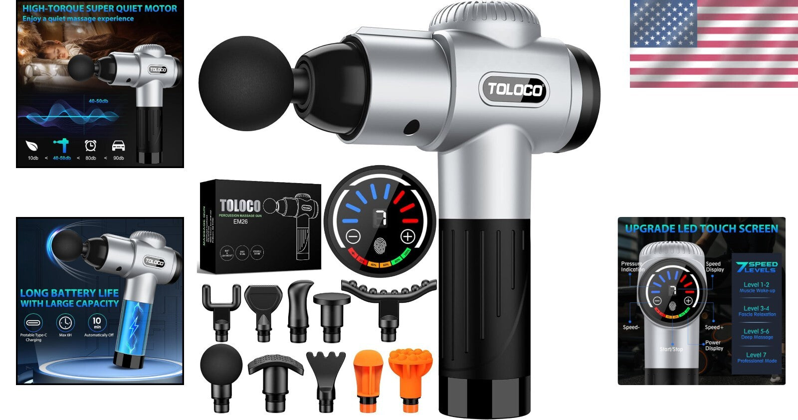 Ergonomic Massage Gun for Whole Body Relief - Ideal Gifts for Any Occasion