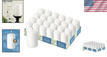 Load image into Gallery viewer, Versatile 24-Pack White Pillar Candles - 2" x 4" for Ambiance &amp; Centerpieces