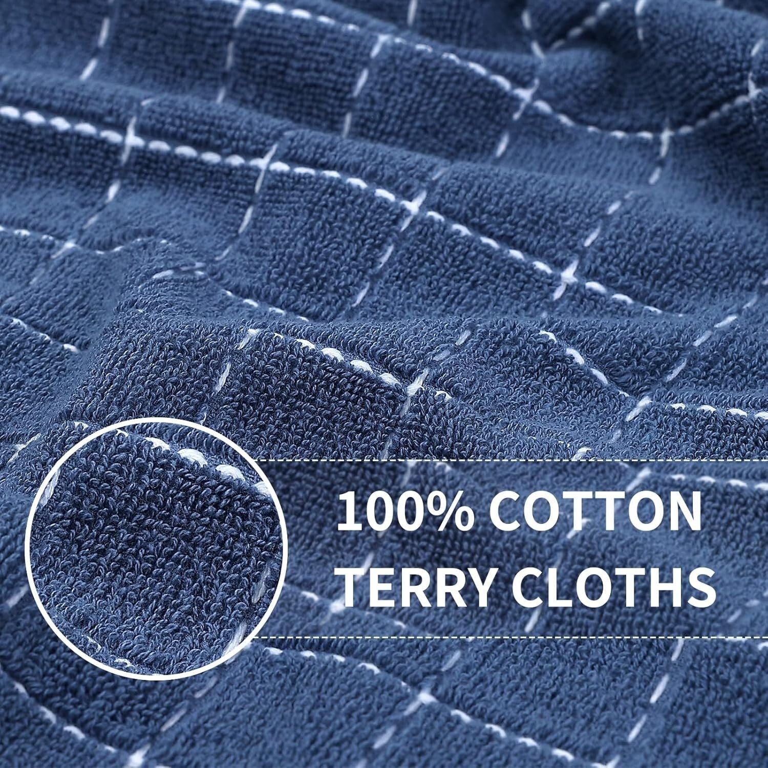 Elegant 12-Pack of Cotton Dish Towels - 13x28 Checkered for Quick Drying & Care