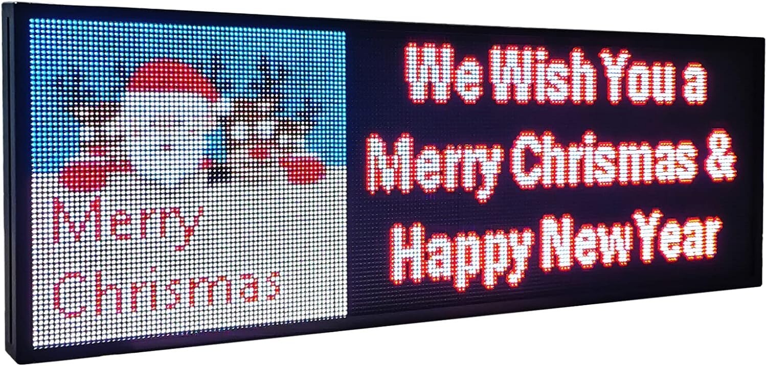 Durable 39x14” Programmable LED Sign - Custom Scrolling Display for Promotion