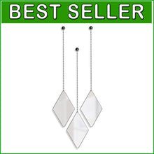 Load image into Gallery viewer, Stylish Black Metal Diamond-Shaped Mirrors Set - Inspired by Argyle Patterns