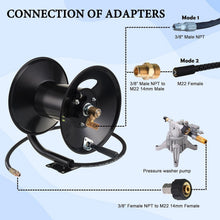 Load image into Gallery viewer, Stainless Steel 150ft Hose Reel with Swivel Arm - Max 4000 PSI Pressure Capacity