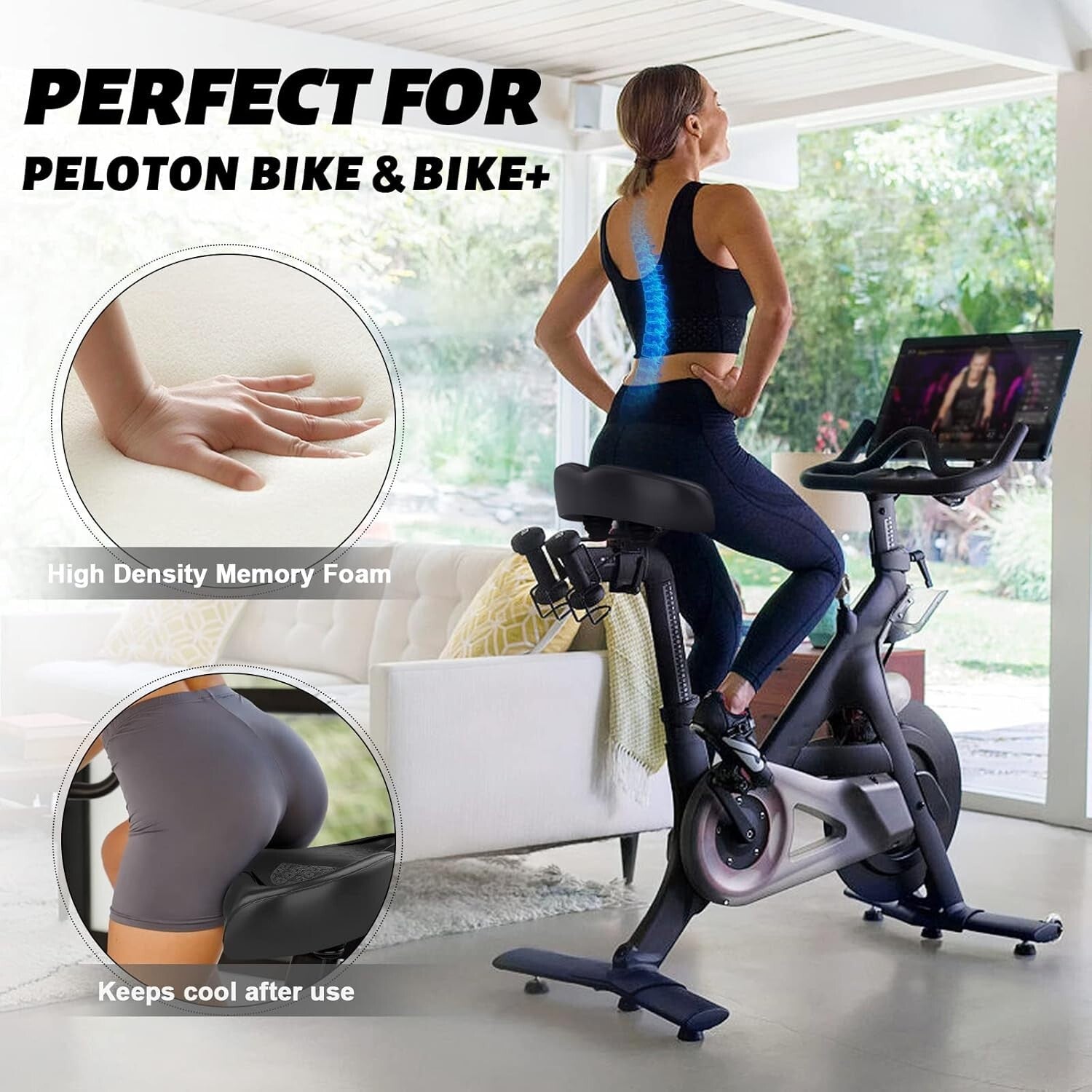 Premium Extra Comfort Bike Seat for Mountain & Stationary Bikes - Easy Install