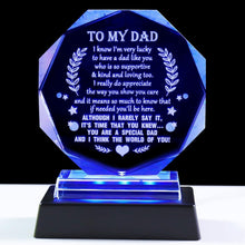 Load image into Gallery viewer, Elegant Glass Keepsake for Dad with LED Base - Meaningful Gift for Any Occasion
