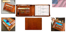Load image into Gallery viewer, Elegant 7-Ring Check Binder Portfolio in Genuine Buffalo Leather - 600 Checks