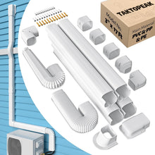 Load image into Gallery viewer, Waterproof Mini-Split Line Set Cover 3-Inch x 17 Feet - Durable PVC Solution