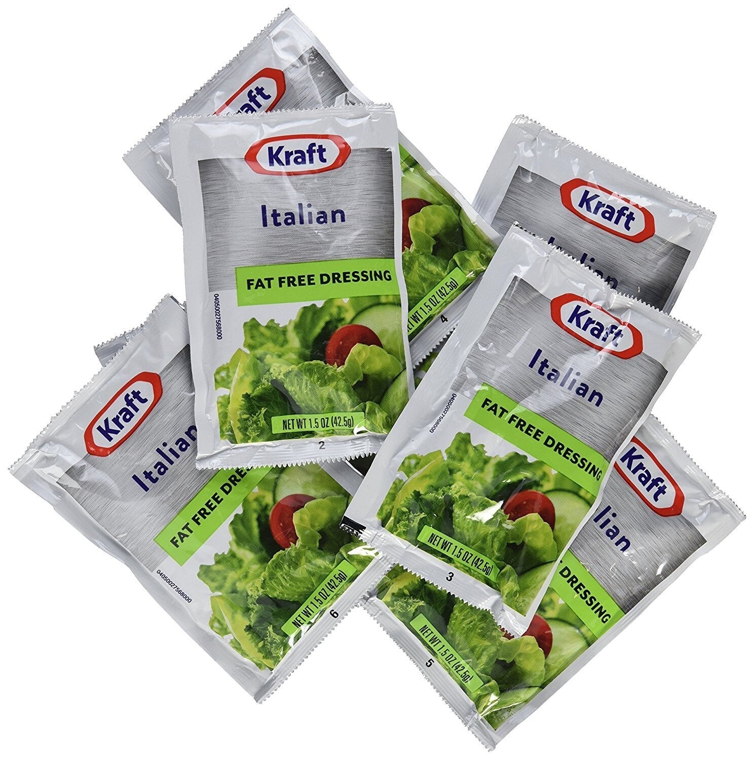 60 Single-Serve Packets of Kraft Fat-Free Italian Dressing - Great for Any Meal!