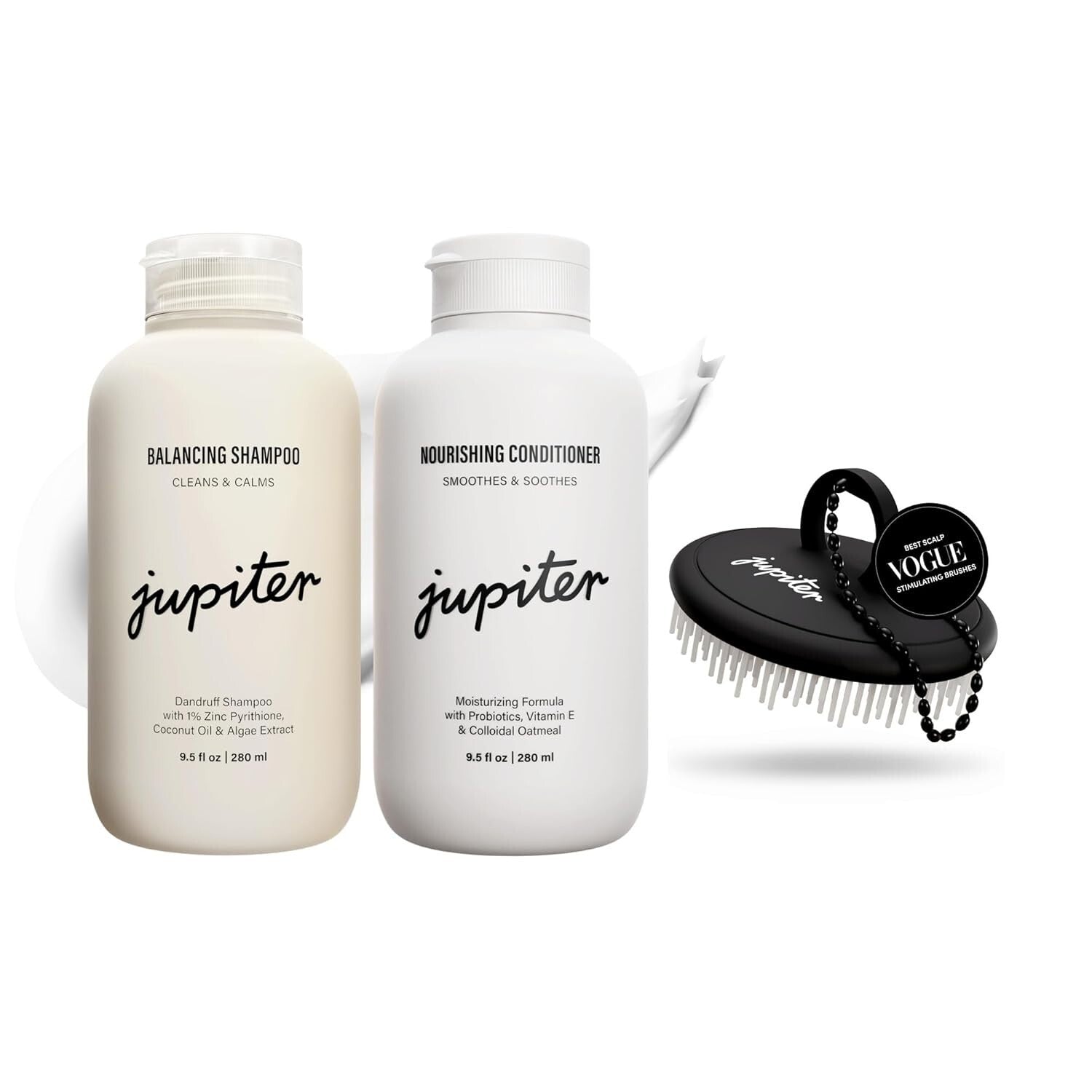 3-in-1 Anti-Dandruff Solution: Shampoo, Nourishing Conditioner & Scalp Massager